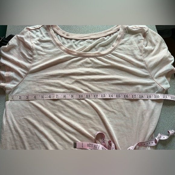 Susina Semi Sheer Pink Side Tied T-Shirt Size XL - Picture 7 of 8